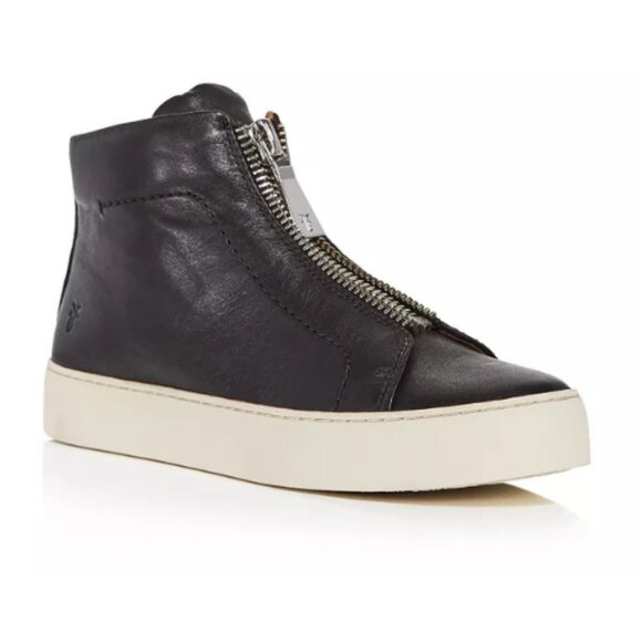 Frye Lena Zip Up Leather High Top Sneaker - Picture 1 of 11